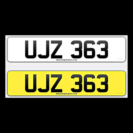 UJZ 363 NI Number Plates From In2registrations